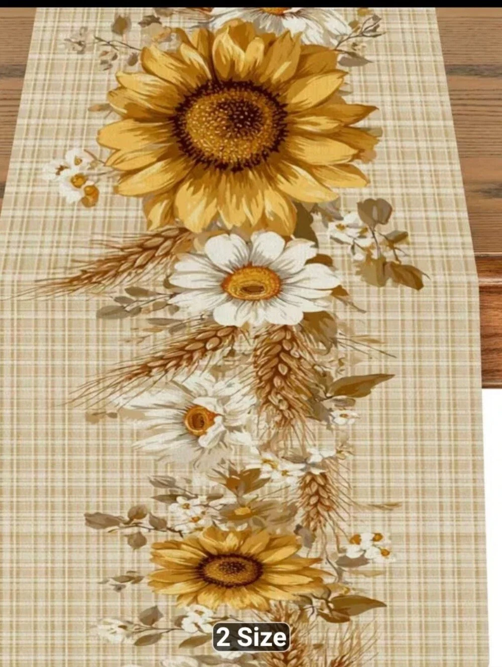New Sunflower Floral Tablerunner 13x45 #1500-1501-192